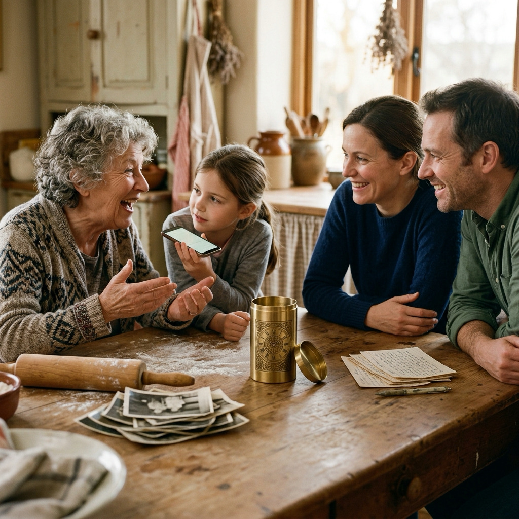 Une capsule familiale scellée jusqu'à une date future
